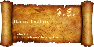 Haris Evelin névjegykártya